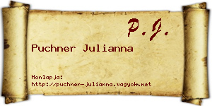 Puchner Julianna névjegykártya